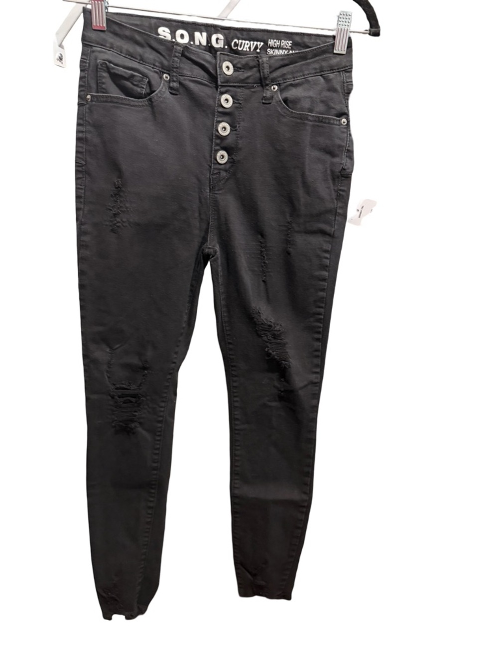 S.O.N.G. Curvy High-Rise Skinny Jeans — Black